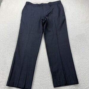 Lauren Ralph Lauren Men's Dark Blue Plaid Wool Dress Pants 38x30